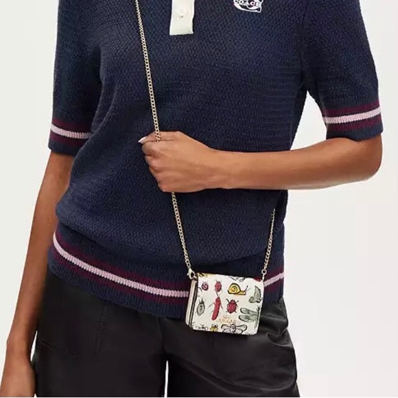 Coach Mini Wallet On A Chain With Creature Print # CR373 - Picture 1 of 12